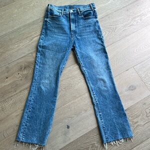 Mother denim the hustler ankle fray size 29
